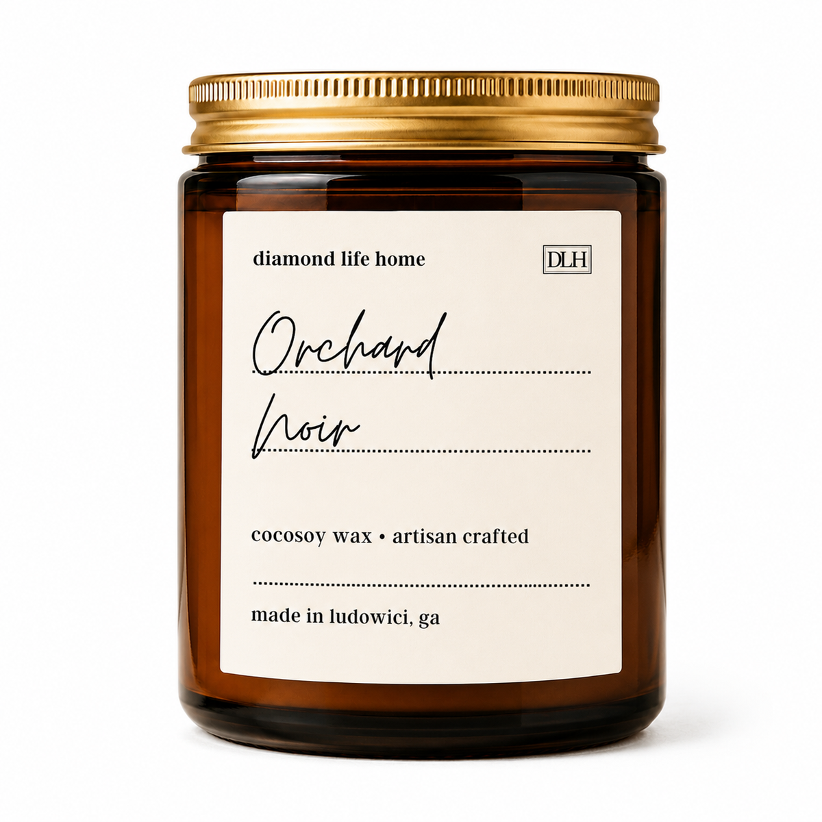 Orchard Noir 9 oz Apple Scented Fall Candle | Diamond Life Home