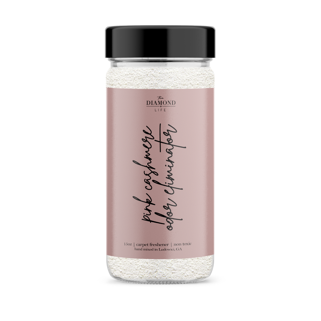 Pink Cashmere Luxury Carpet Deodorizer – Pink Apple, Vanilla Amber Odor Eliminator for Rugs & Upholstery