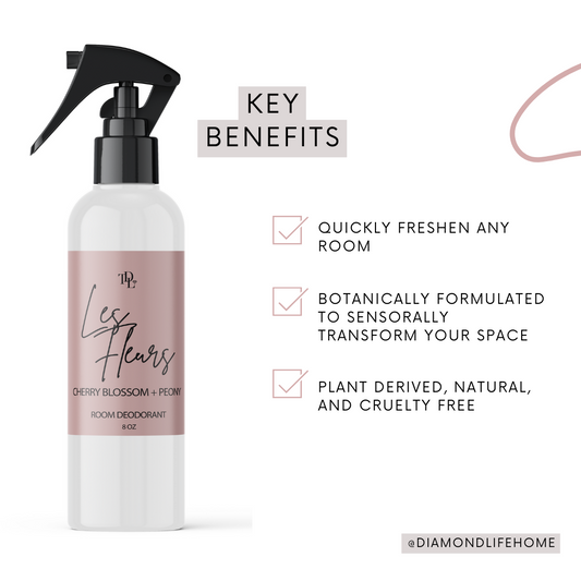 The Diamond Life Home "LES FLEURS" Room Deodorant