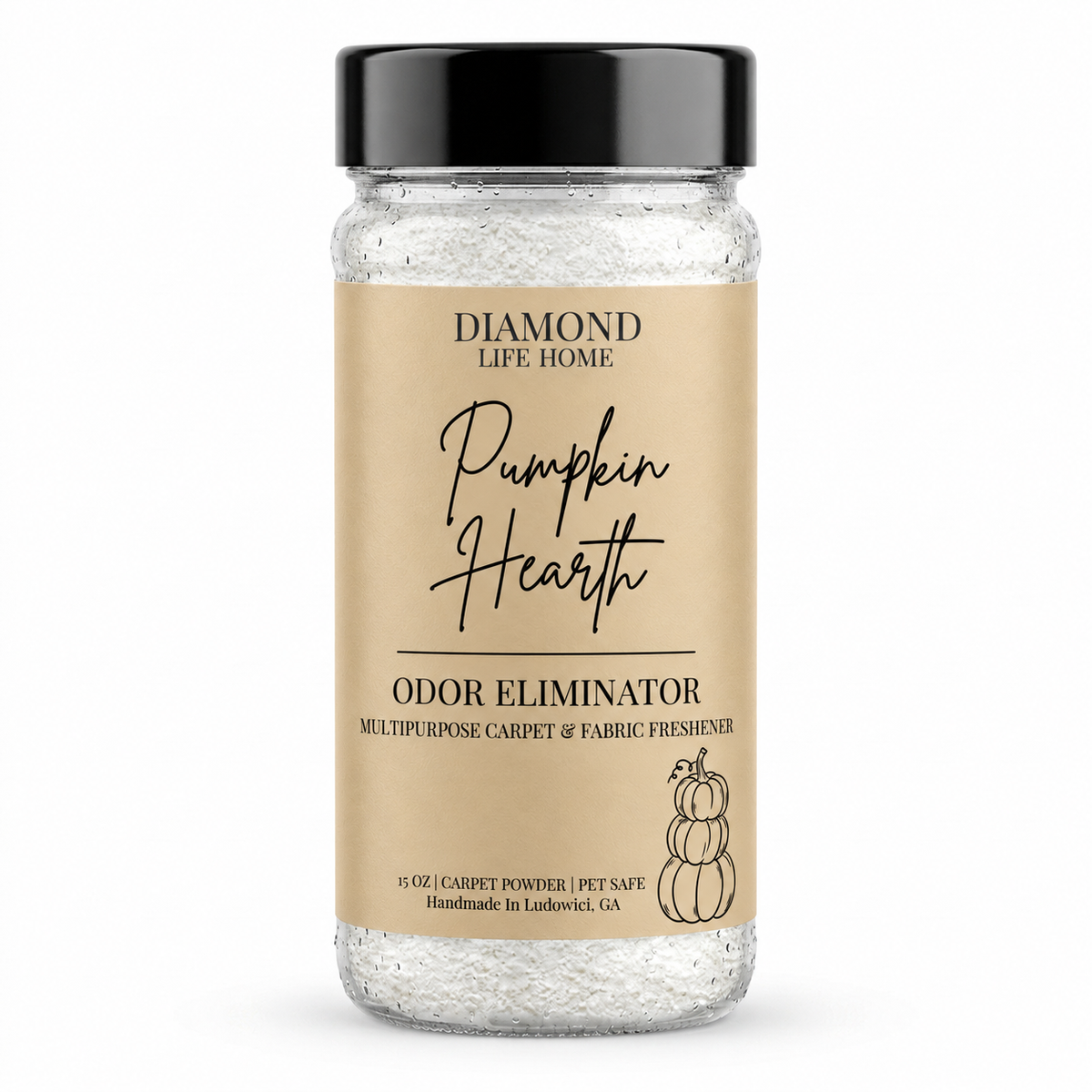 Pumpkin Hearth Carpet Deodorizer Powder 15 oz  | Diamond Life Home