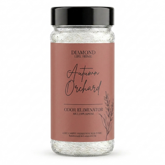 Diamond Life Home "Autumn Orchard" Odor Eliminating Carpet Freshener, Crisp Apple, Pear Skin, and White Woods Scent, 15 oz