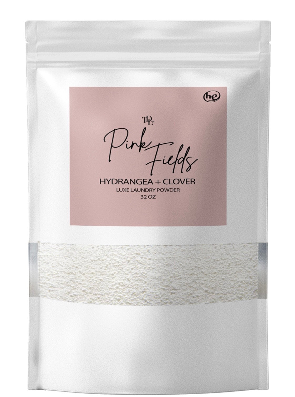 TDL  'PINK FIELDS', Concentrated,Natural Laundry Detergent Powder - Hydrangea & Clover | High Efficiency & Standard Machine Washing |Nontoxic | Stain & Odor Removal (32 oz / 64 Loads)