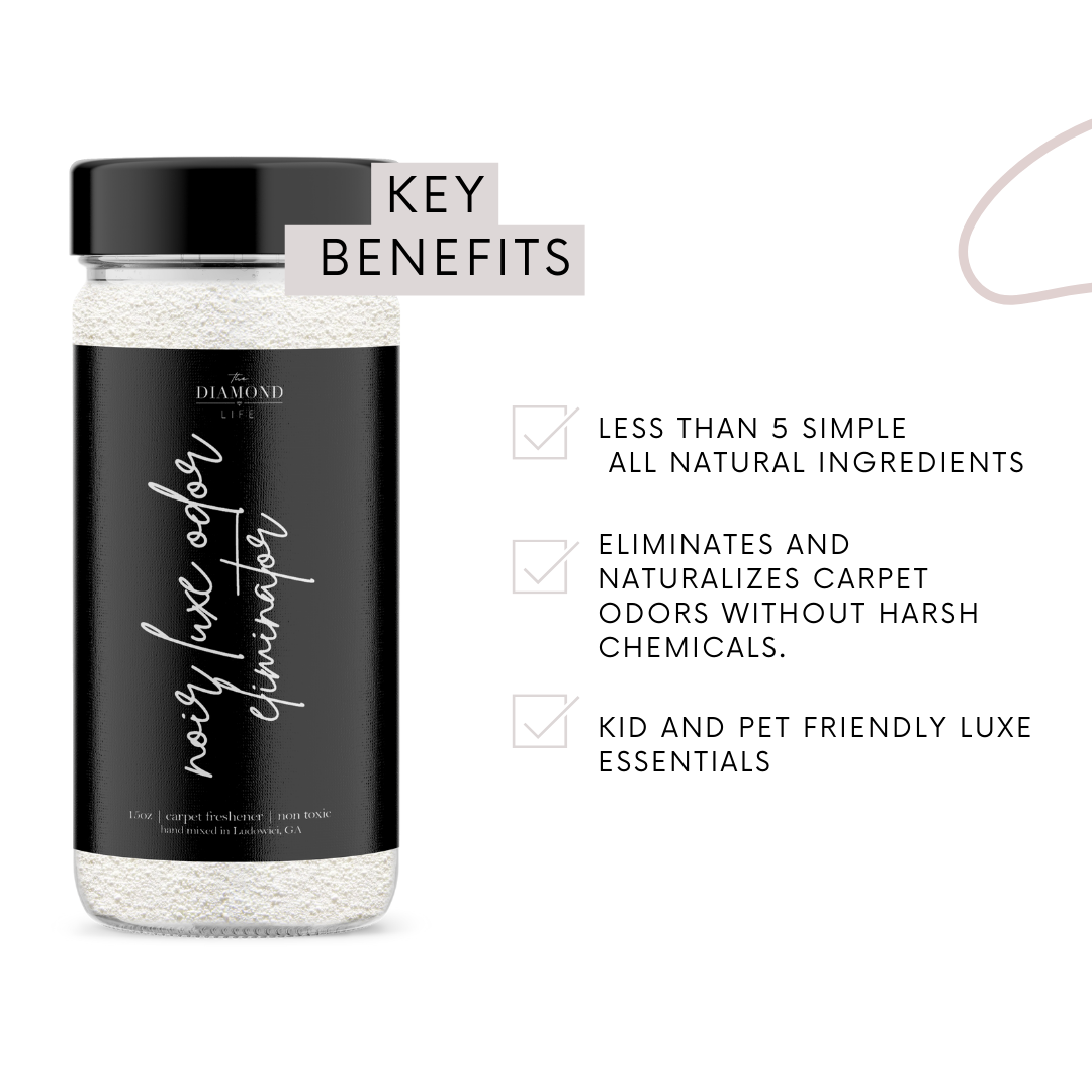 The Diamond Life Home "Noir Luxe" Sea Salt, Ozone, & Black Plum Carpet Powder